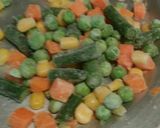 A picture of step 2 of Veggies and egg stir fry.