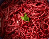 Φωτογραφία βήματος 3 της συνταγής Linguine integrale rosa pesto (ζυμαρικά ολικής άλεσης με πέστο παντζαριού) 🩷🩷🩷