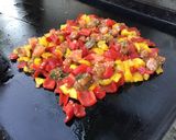 Une image de l'étape 8 de Saumon aux deux poivrons (recette plancha).