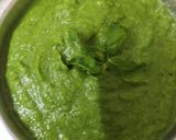 A picture of step 4 of Panipuri chutney raw mango and mint chutney.
