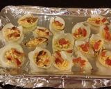 A picture of step 7 of Pan Roasted Cheese Filled Onion Petals with Bacon a6nd Pepperoni.
