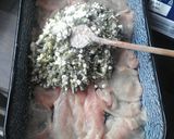 Zöldbabos-túrós-sajtos csirke recept fázis 3 fotója