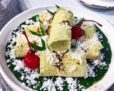 Foto langkah ke 6 dari resep Kue Putu Pandan tanpa Bambu.
