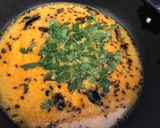 A picture of step 2 of Dhokli curry.