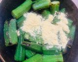 A picture of step 2 of Dahi Vendi (Okra in curd).