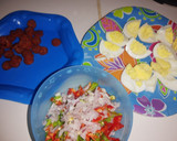 Foto del paso 1 de la receta: Espaguetis con salsa blanca, huevos y pepperoni