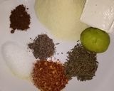 A picture of step 1 of Bread seekh kabab.