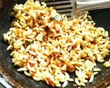 A picture of step 2 of Bhel Sandwich.
