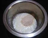 A picture of step 3 of Falahari moraiya Khichdi and kadhi.