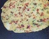 A picture of step 4 of Besan Onion Cheela.