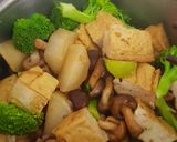 Hình bước làm 3 của món Đậu hũ - rau củ kho chay