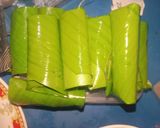 Foto langkah ke 4 dari resep Lemper Bunga Telang isi Ayam.