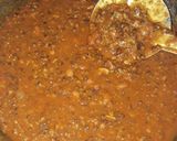 A picture of step 7 of Dal Makhani with Naan.
