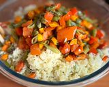 Hình bước làm 5 của món Tabouleh Couscous Rau Củ