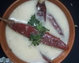 A picture of step 4 of Rajasthani khatti mithi kadhi.