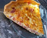 A picture of step 5 of Quiche Lorraine.