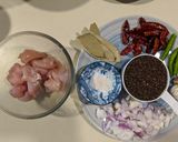 A picture of step 1 of Khasi Smokey Black Sesame Chicken Curry.