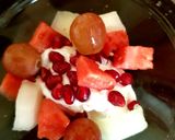 A picture of step 3 of My Grape, Melon with Authentic Greek Yogurt. 😚.