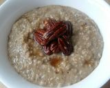 A picture of step 9 of Vickys Pumpkin Porridge with Maple Roasted Pecans GF DF EF SF.