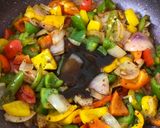 A picture of step 8 of Chilli Chicken.