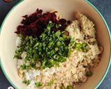 A picture of step 1 of Beetroot sabudana appe.