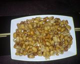 A picture of step 1 of Jollof rice with honey beans.