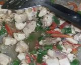 A picture of step 3 of Mix veg chicken Speghatti.