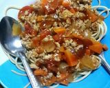 รูปขั้นตอนการทำที่ 4 ของ สปาเก็ตตี้หมูซอสมะเขือเทศ