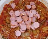 Cukkinis virslis lecsó tarhonyával recept fázis 6 fotója