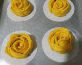 Foto langkah ke 8 dari resep Bakpao Bunga Labu Kuning Isi Cokelat.