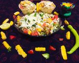 A picture of step 4 of Sweet corn cheese bhel.