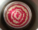 A picture of step 8 of Red velvet marble cake eggless.