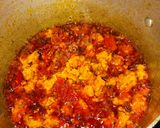 A picture of step 3 of Moringa and egusi soup.