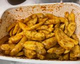 Une image de l'étape 5 de Potatoes sauce barbecue origan.