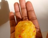 A picture of step 2 of Yam croquette.