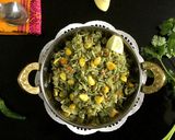 A picture of step 9 of Green Chutney Pulao with Corn.