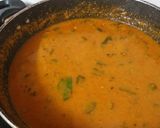 A picture of step 3 of Vendakkai puli kuzhambu/ bhindi stew.