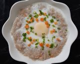 รูปขั้นตอนการทำที่ 2 ของ Moon Halo🌝 "หมูสับนึ่งไข่ดาว" 🐷🍳Streamed Minced Pork with Egg