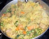 A picture of step 5 of Veg pulao.
