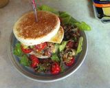 รูปขั้นตอนการทำที่ 10 ของ BLT English muffin natto