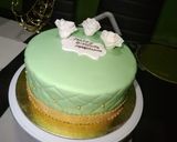 A picture of step 13 of Fondant lemon cake#fondant challenge.