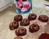 A picture of step 8 of Pillowy Red Velvet Cinnamon Rolls.