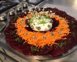 Une image de l'étape 8 de Salade de betteraves et carottes ala burrata,fleurs de thym et d'ail triquetre.