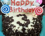 Foto langkah ke 16 dari resep Steam Chocolate cake super moist versi cake ultah.