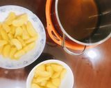 Hình bước làm 3 của món Trà đào tự ngâm 🍑