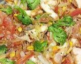 A picture of step 3 of Peri Peri Mayo Vegetable Wrap.