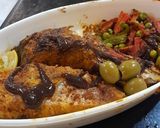 A picture of step 3 of Fish steak with veggies.