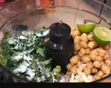 A picture of step 2 of Falafel and hummus.