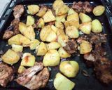 A picture of step 4 of Oven baked potatoes and chicken.