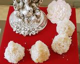 A picture of step 3 of Stuffed Dryfruits Coconut modak.